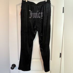 NWT Juicy Couture Black Velvet Pants